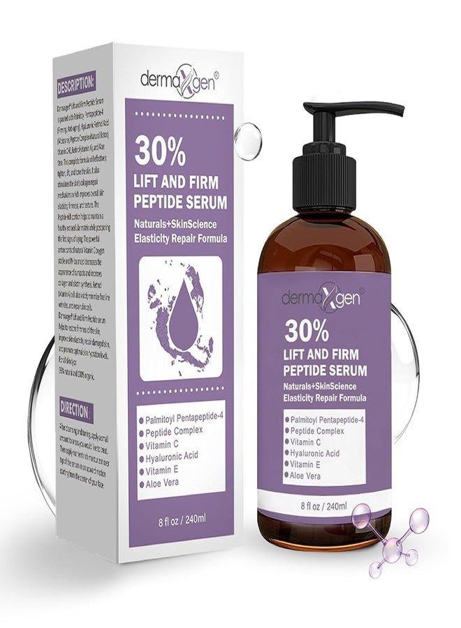 ديرماكسجين سيروم ديرماكسجين لشد وتماسك البشرة بنسبة 30% من الببتيدات للوجه - سيروم مضاد للشيخوخة مع فيتامين سي، إي، ماتريكسيل 3000، الصبار وحمض الهيالورونيك - تركيبة متعددة الببتيدات لشد وتماسك وتجديد البشرة (8 أونصة سائلة) - Image 1